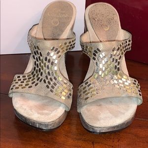 Caleen Cordero Studded Leather Wooden Platform